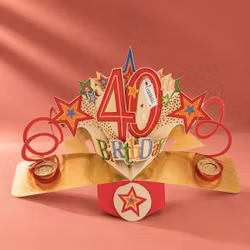 Second Nature Pop-up Card - 40th Birthday