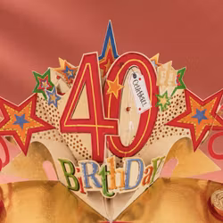 Second Nature Pop-up Card - 40th Birthday