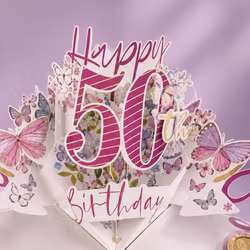 Second Nature Pop-up Card - 50th Birthday