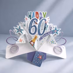 Second Nature Pop-up Card - 60th Birthday