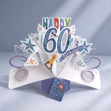 Second Nature Pop-up Card - 60th Birthday