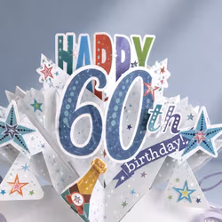 Second Nature Pop-up Card - 60th Birthday