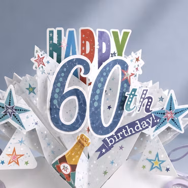 Second Nature Pop-up Card - 60th Birthday
