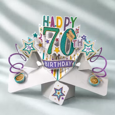 Second Nature Pop-up Card - 70th Birthday