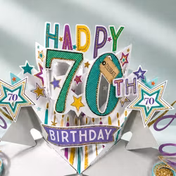 Second Nature Pop-up Card - 70th Birthday