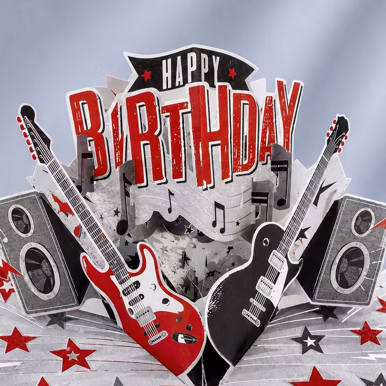 Second Nature  Pop-up Card - Birthday Rock