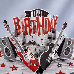 Second Nature  Pop-up Card - Birthday Rock