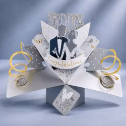 Second Nature Pop-up Card - Wedding Bride & Groom
