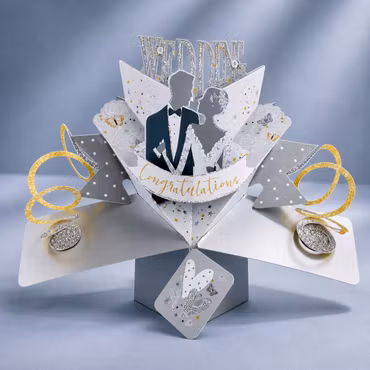 Second Nature Pop-up Card - Wedding Bride & Groom
