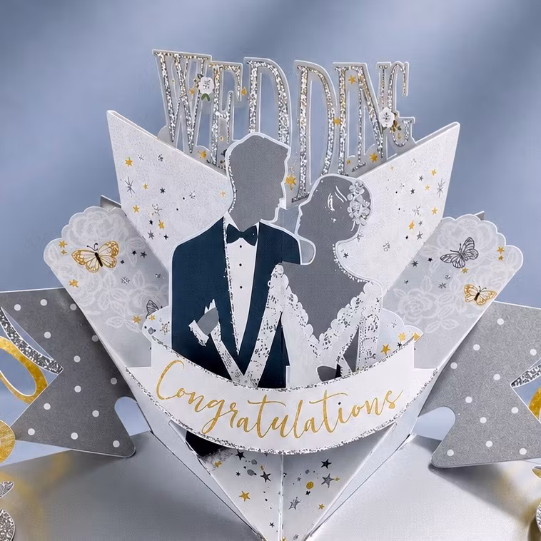 Second Nature Pop-up Card - Wedding Bride & Groom