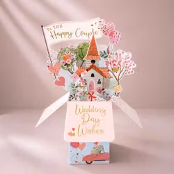Clever Cube 3D Bursdagskort – Wedding Wishes