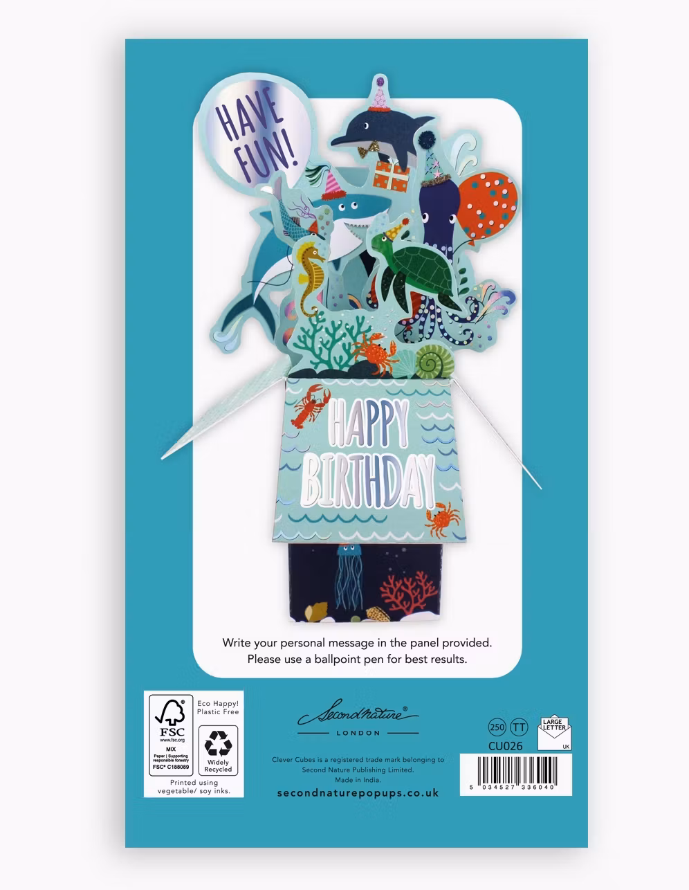 Second Nature Pop-up Card - Happy Birthday