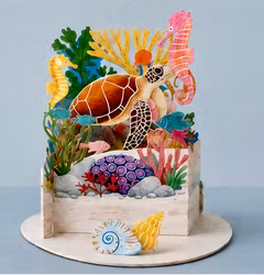 3D Pop-up Bursdagskort – Under Havet
