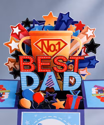 3D Pop-up kort – Best Dad