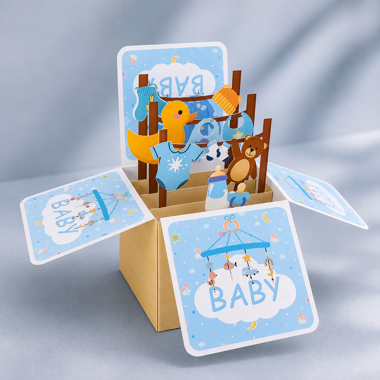 3D Pop-up Kort – New Baby