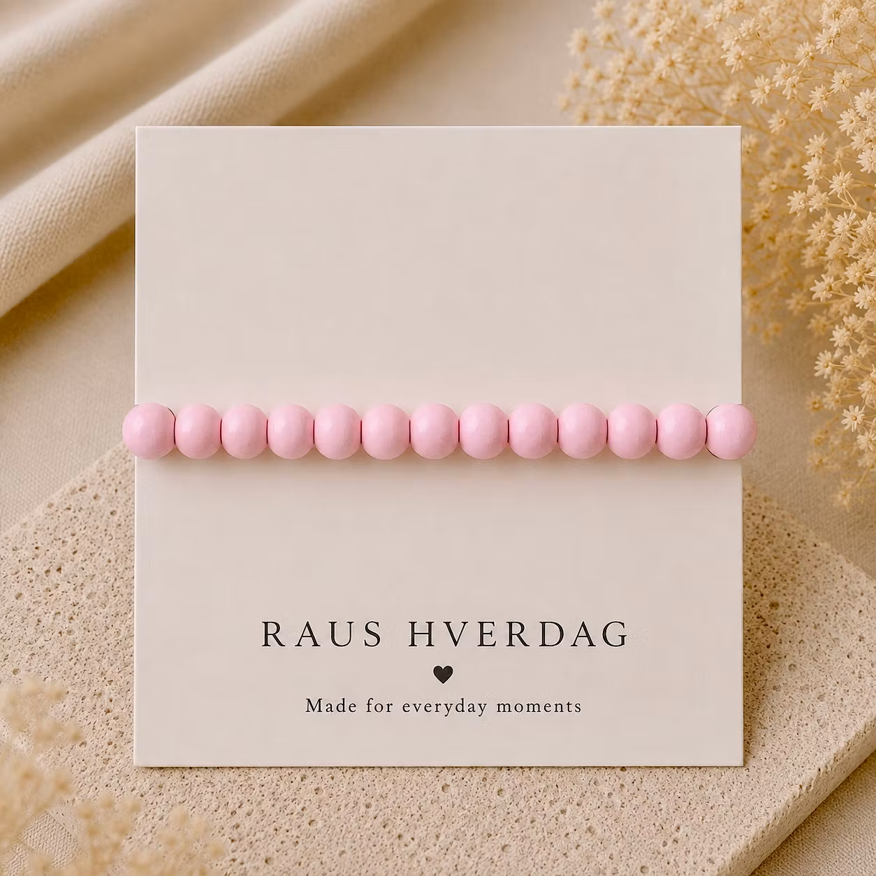 Elastisk armbånd – Lys Rosa