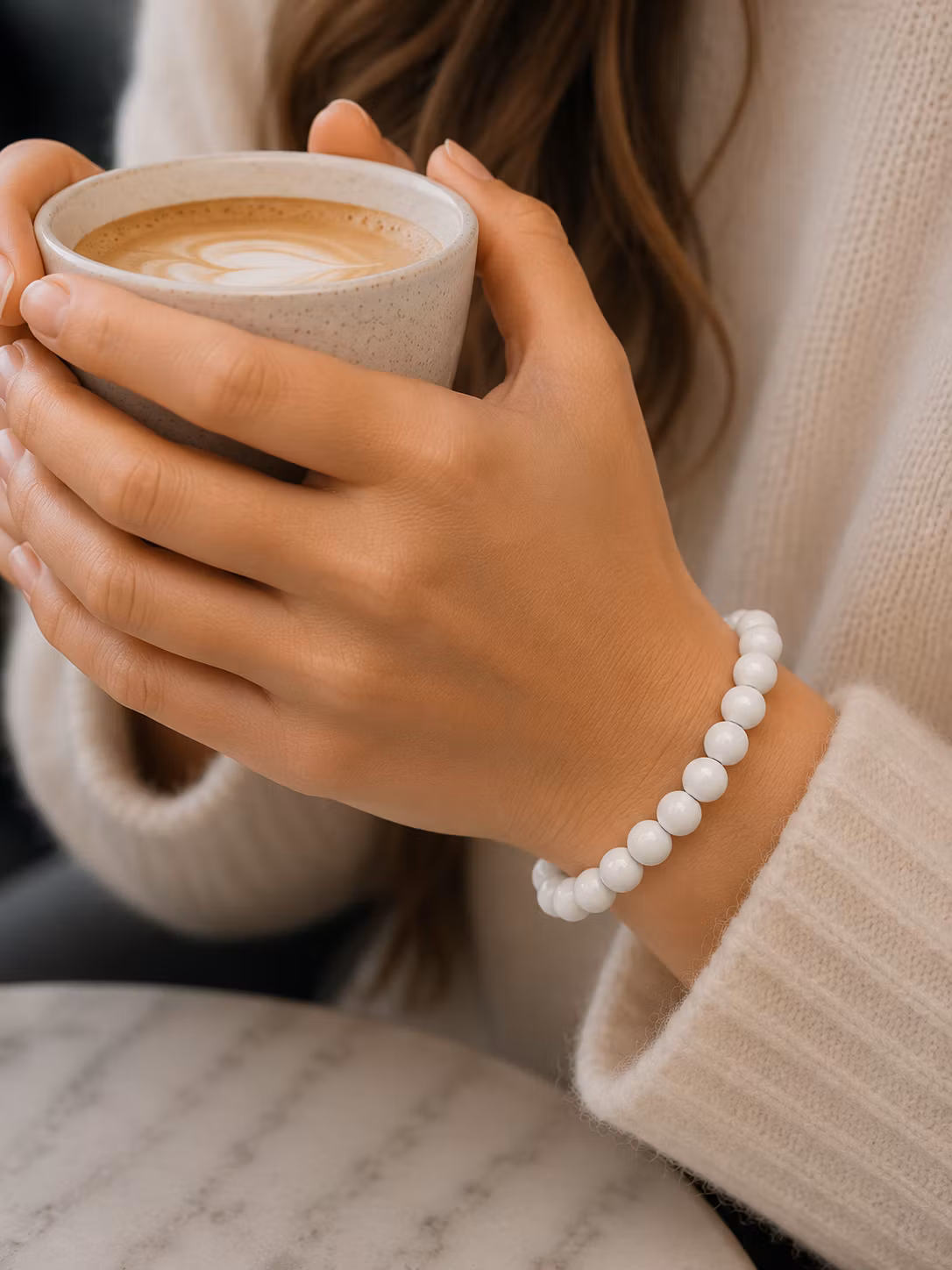 Elastisk armbånd – Hvit