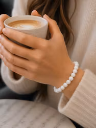 Elastisk armbånd – Hvit