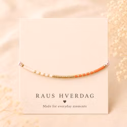 Mini Beads Armbånd - Rosa/Oransje