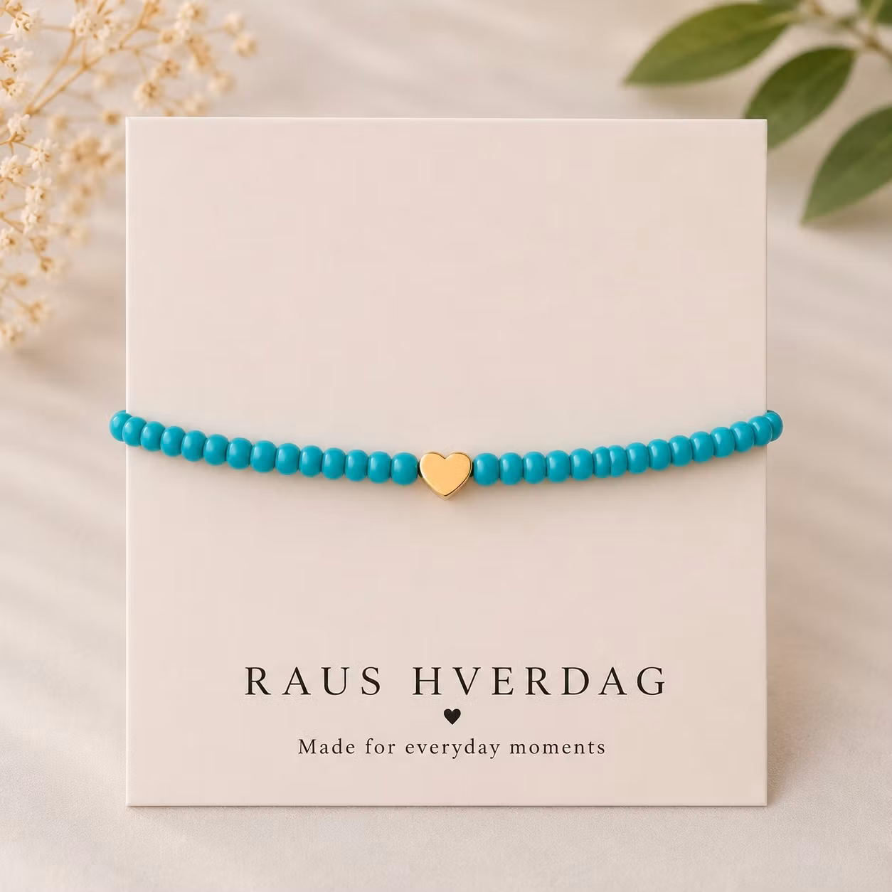 Glass Beads Stretch Bracelet - Turkis