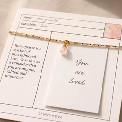 Lenny&Eva  - Bella Necklace-Rose Quartz