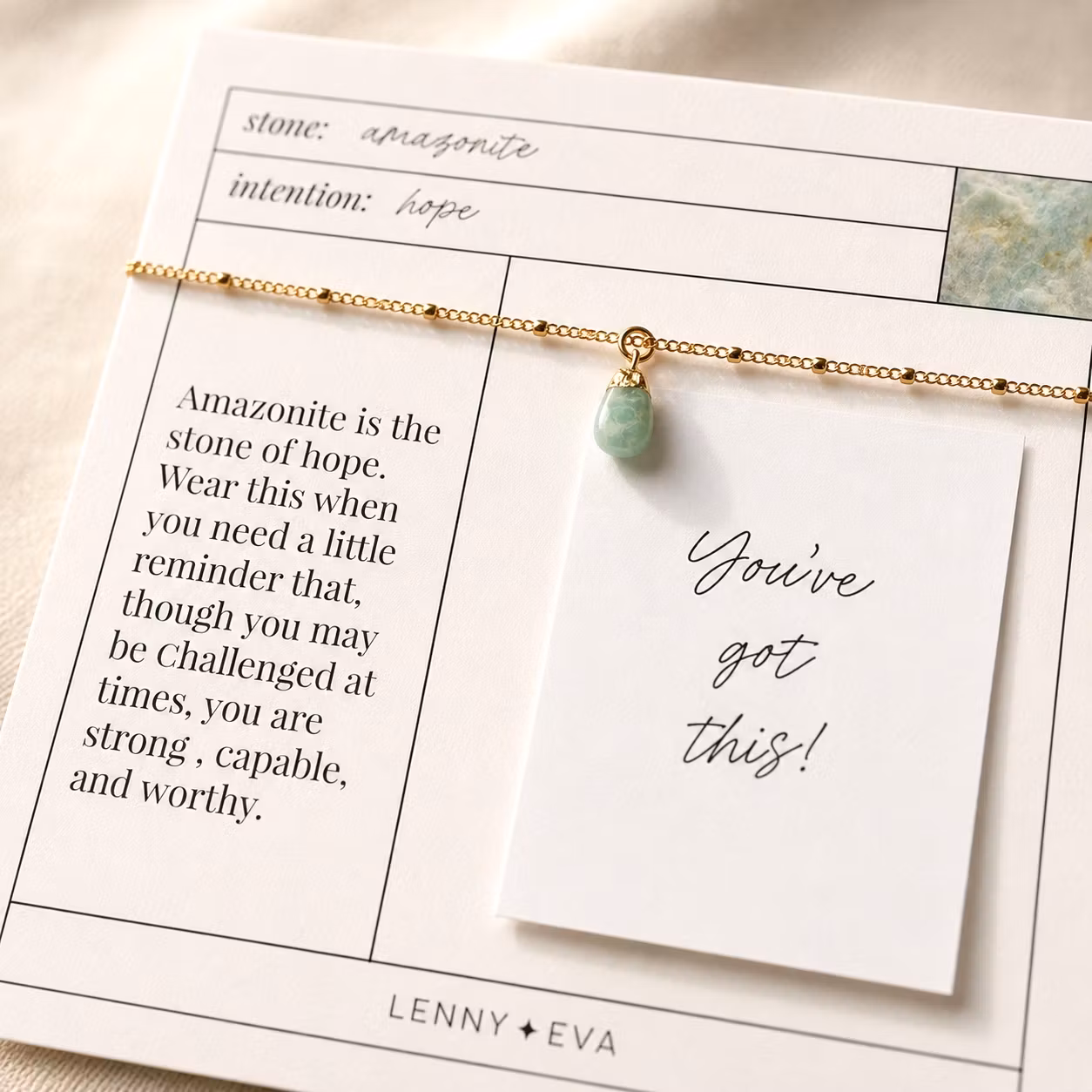 Lenny&Eva  - Bella Necklace-Amazonite