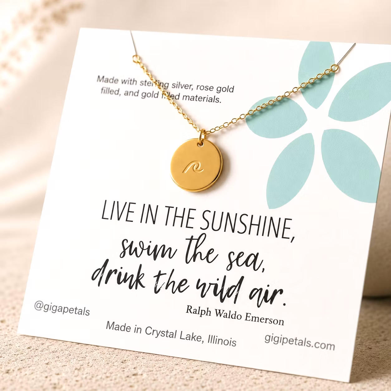 Gigis Petals - "All the Waves" Gullkjede