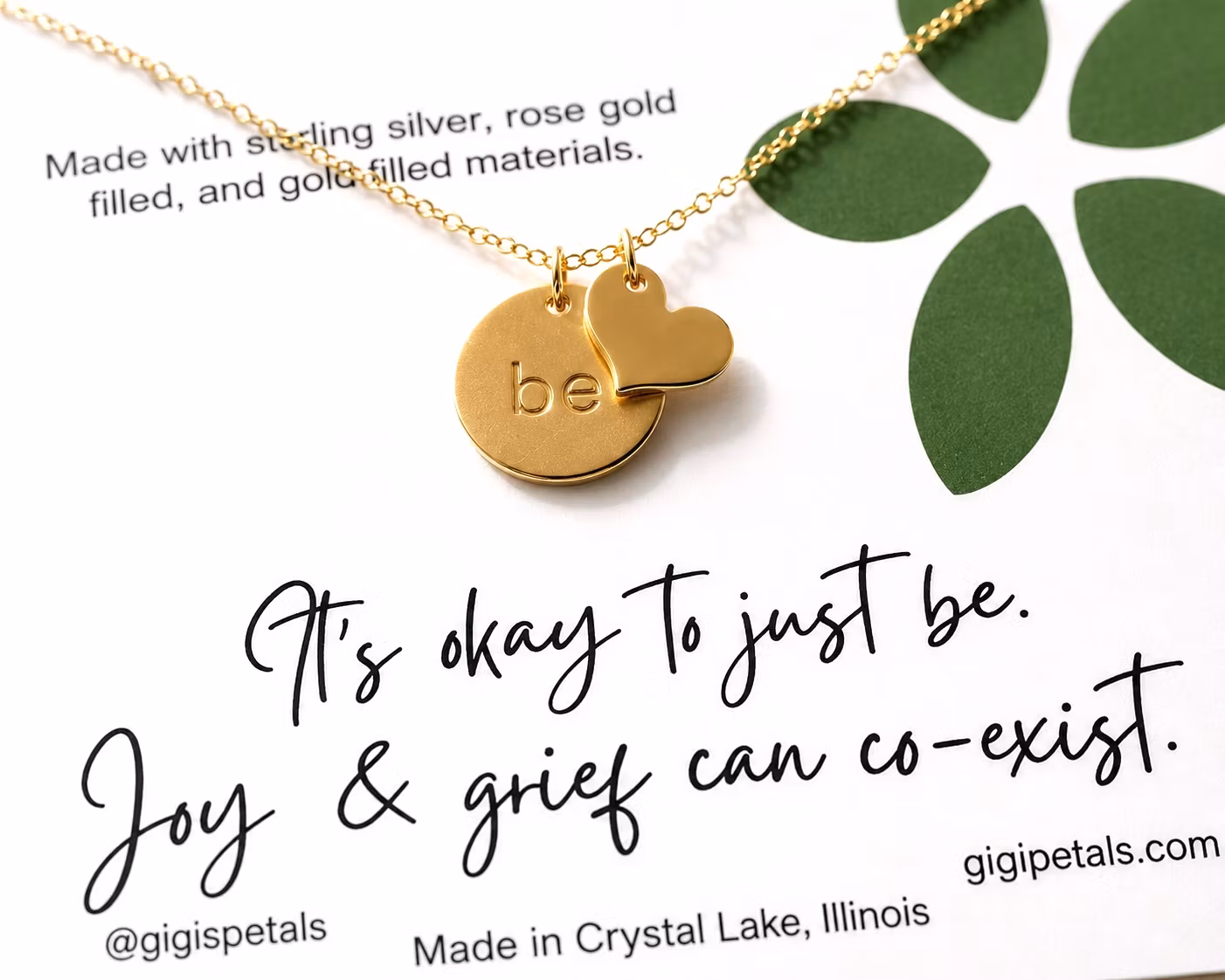 Gigis Petals - "Just Be" Gullkjede