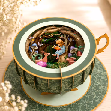 A Cup of Tea Pop Up Card - Forrest Girl