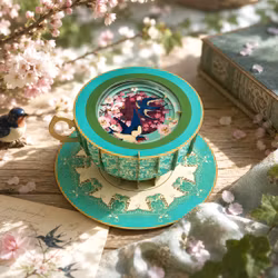 A Cup of Tea Pop Up Card - Cherry Blossom