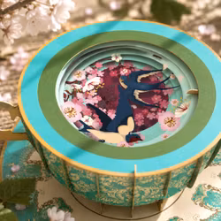 A Cup of Tea Pop Up Card - Cherry Blossom