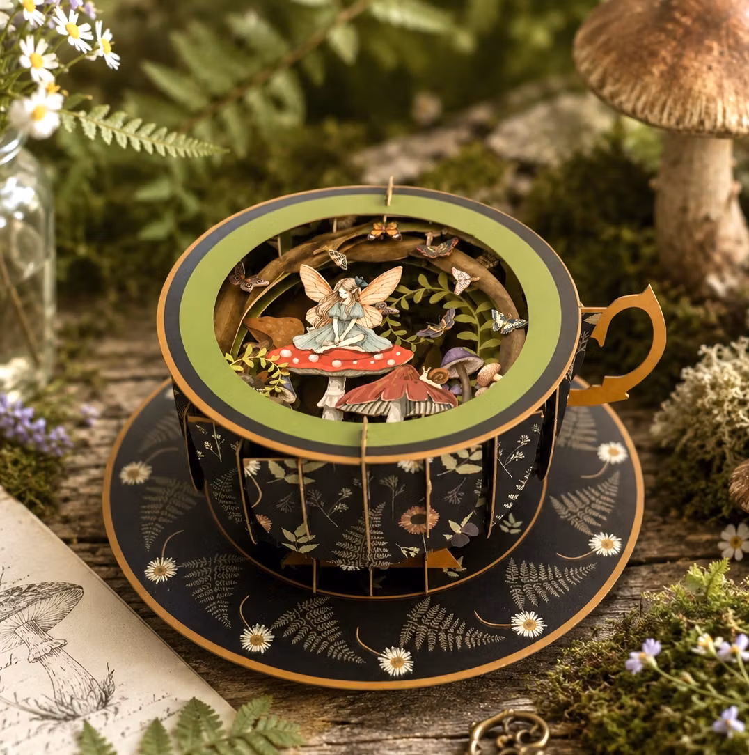 A Cup of Tea Pop Up Card - Fairies