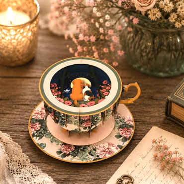 A Cup of Tea Pop Up Card - Hunder