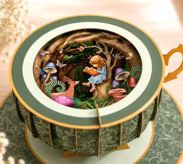 A Cup of Tea Pop Up Card - Forrest Girl