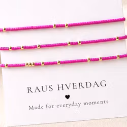 3pk Glass Beads Stretch Bracelet
