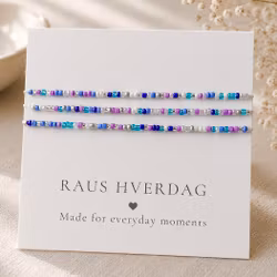 3pk Glass Beads Stretch Bracelet