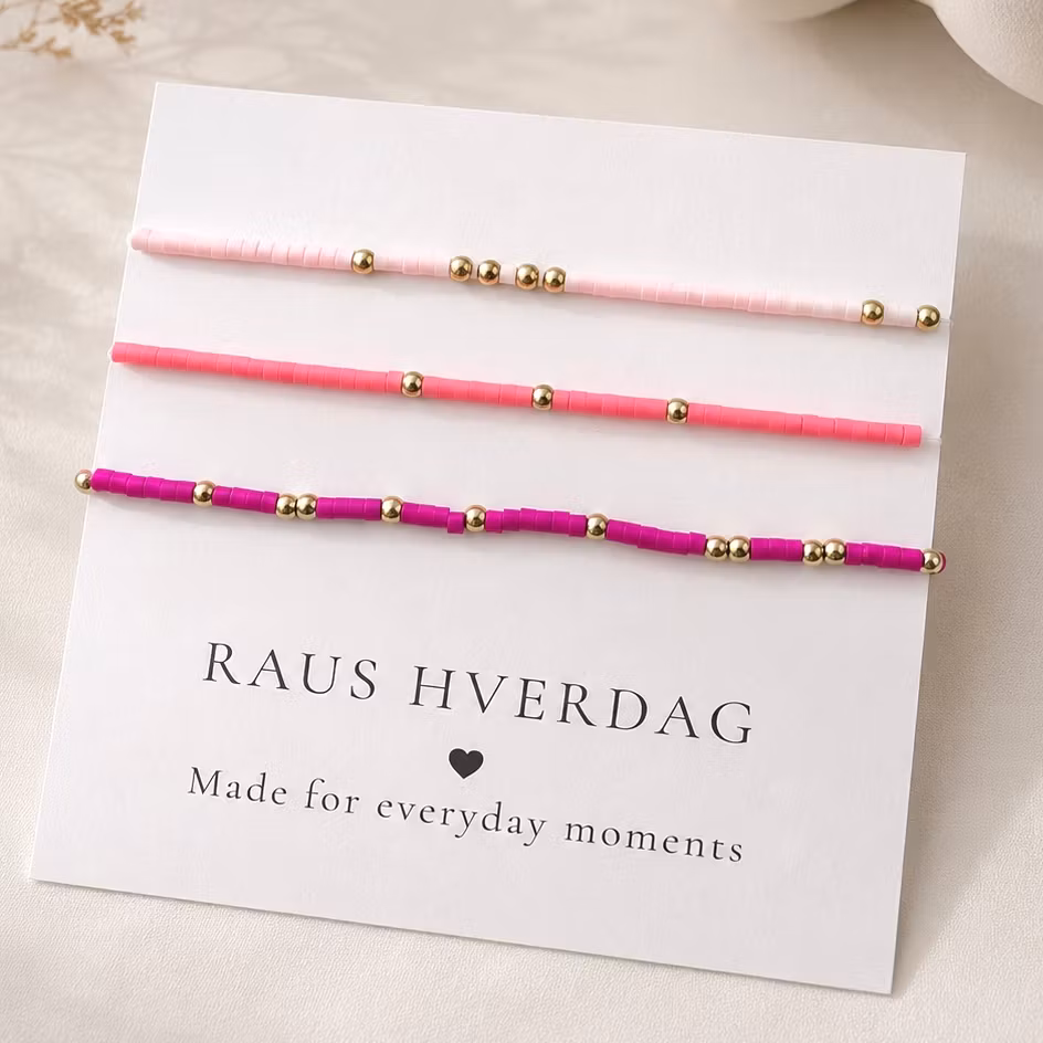 3pk  Beads Stretch Bracelet