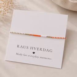 Mini Beads Armbånd - Gull/Orange