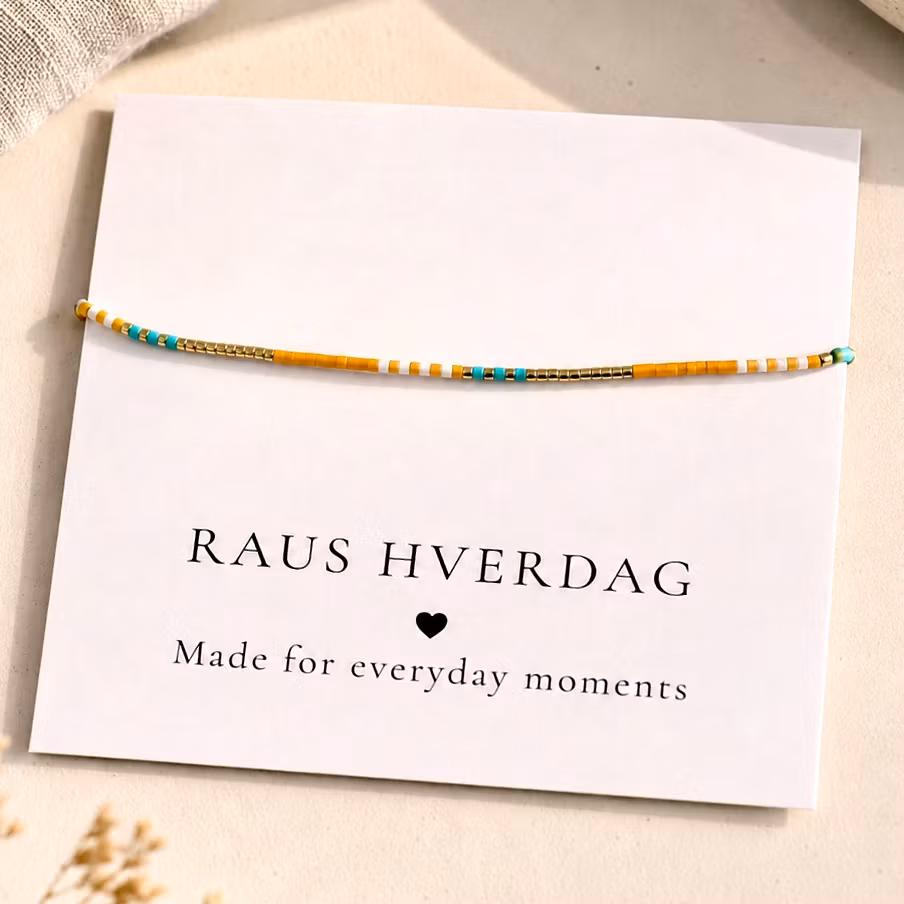 Mini Beads Armbånd - Gul