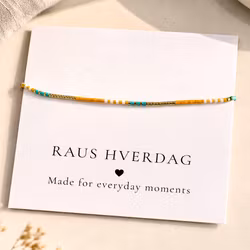 Mini Beads Armbånd - Gul