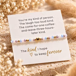 You’re my kind of person – smykkekort med perlearmbånd