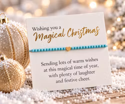 Magical Christmas – julesmykkekort med perlearmbånd