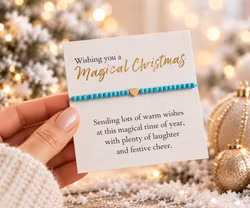 Magical Christmas – julesmykkekort med perlearmbånd