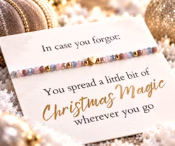 Magical Christmas – julesmykkekort med perlearmbånd