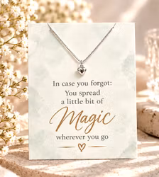 Magic – smykkekort med hjertekjede