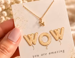 Smykkekort med kjede – WOW, you are amazing