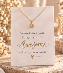Smykkekort med kjede – Sometimes you forget you’re Awesome