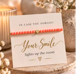 Your Smile – smykkekort med perlearmbånd