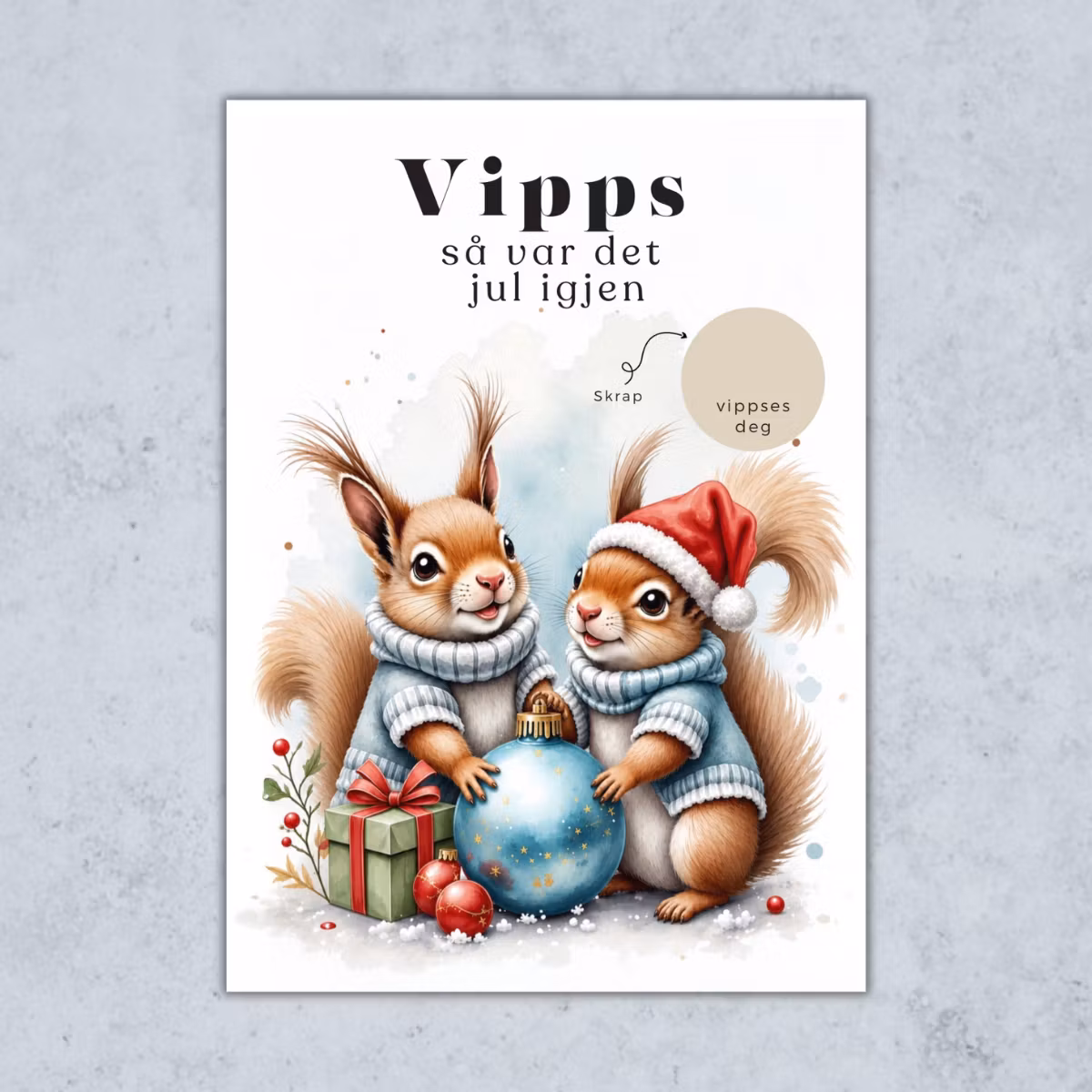 Vipps Julekort -  Ekorn