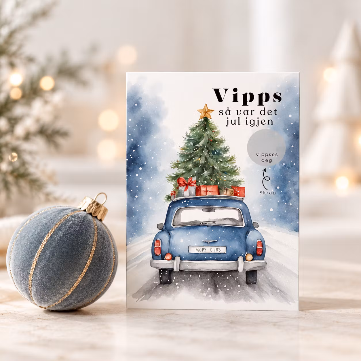 Vippskort - Hjem til jul